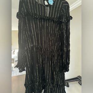 Cece Short Black Metallic Dress Size XL